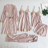 5-piece-set Best-selling Nightdress Set Sexy Night Dresses for Woman Lace Women's Sleepwear
