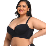 Girls Fitness Sport Bra Unique Big Size One-Piece Push-Up Knitted Elastic Shockproof Band Adjusted-Straps for