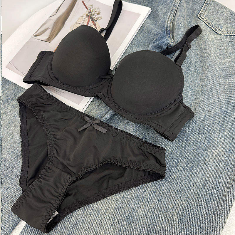 Euro-American Lingerie Set Detachable Straps Underwire Bra Push-Up Side-Support & Sexy Lace underwear set