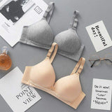 Breastfeeding Underwear Front Open Button Soft Support Wire Free Nylon Women's Bra