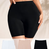 Soft Breathable High-waisted Shaping Hip Lifting Women's Sporty Running Shorts Flat Panties Boyshorts