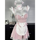 Sweetheart Sexy Pajamas Maid with Chest Pad Pure Superior Sling Nightgown